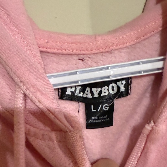 Playboy Pink Cropped Hoodie - Picture 5 of 6